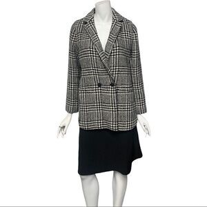 Talbots Houndstooth Petite Jacket Officecorp Oversized